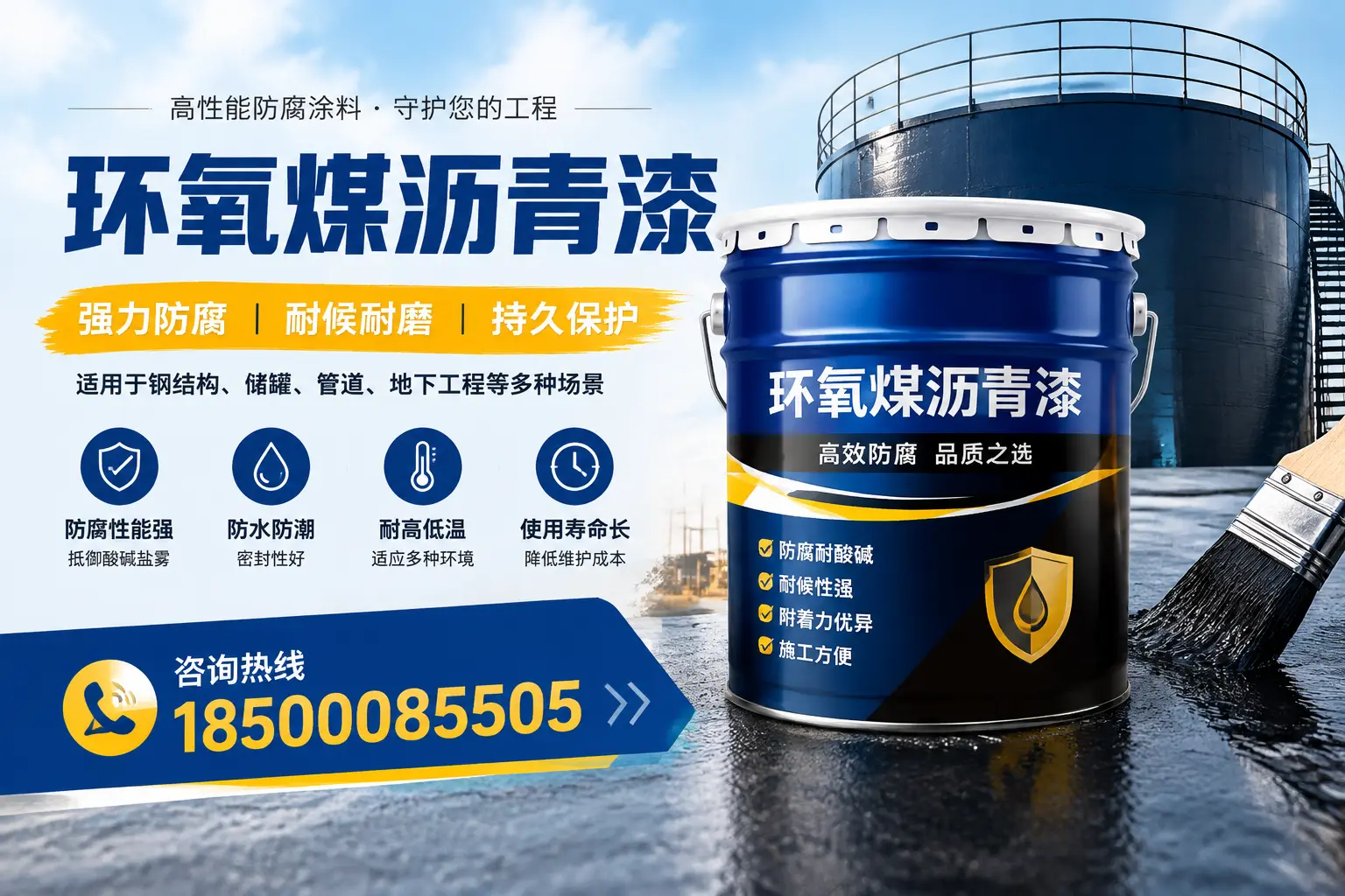 环氧煤沥青漆在工业中的应用,五指山企业的选择